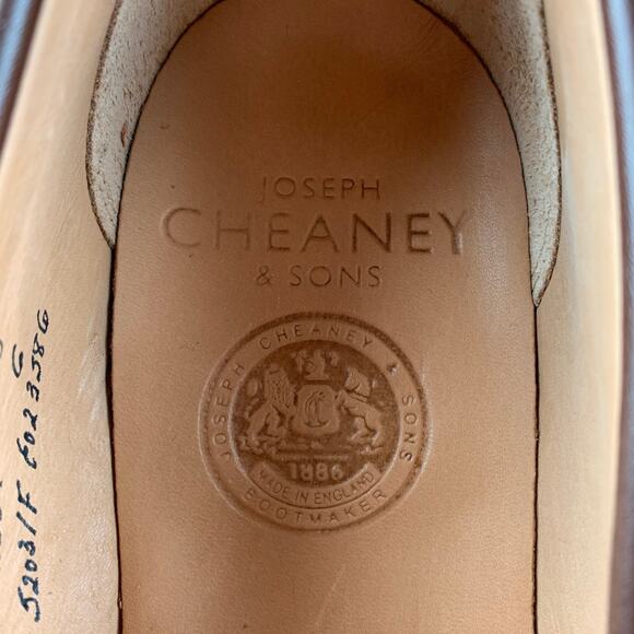 JOSEPH CHEANEY Size 6 Brown Leather Penny Loafers - Picture 7 of 9